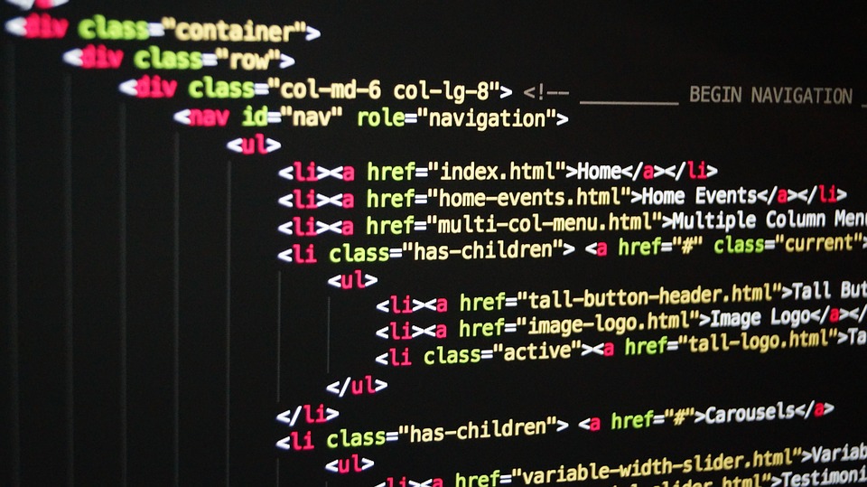 Image of HTML code